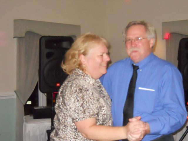 Laurie and Lynn Platt share a dance